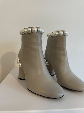KATY PERRY - Nappa Block-Heel Booties - The Opearl - Size 6.5